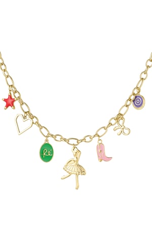 Twinkle charms necklace - Gold color h5 