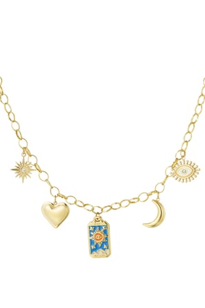 Dreamchaser charm necklace - Gold color h5 