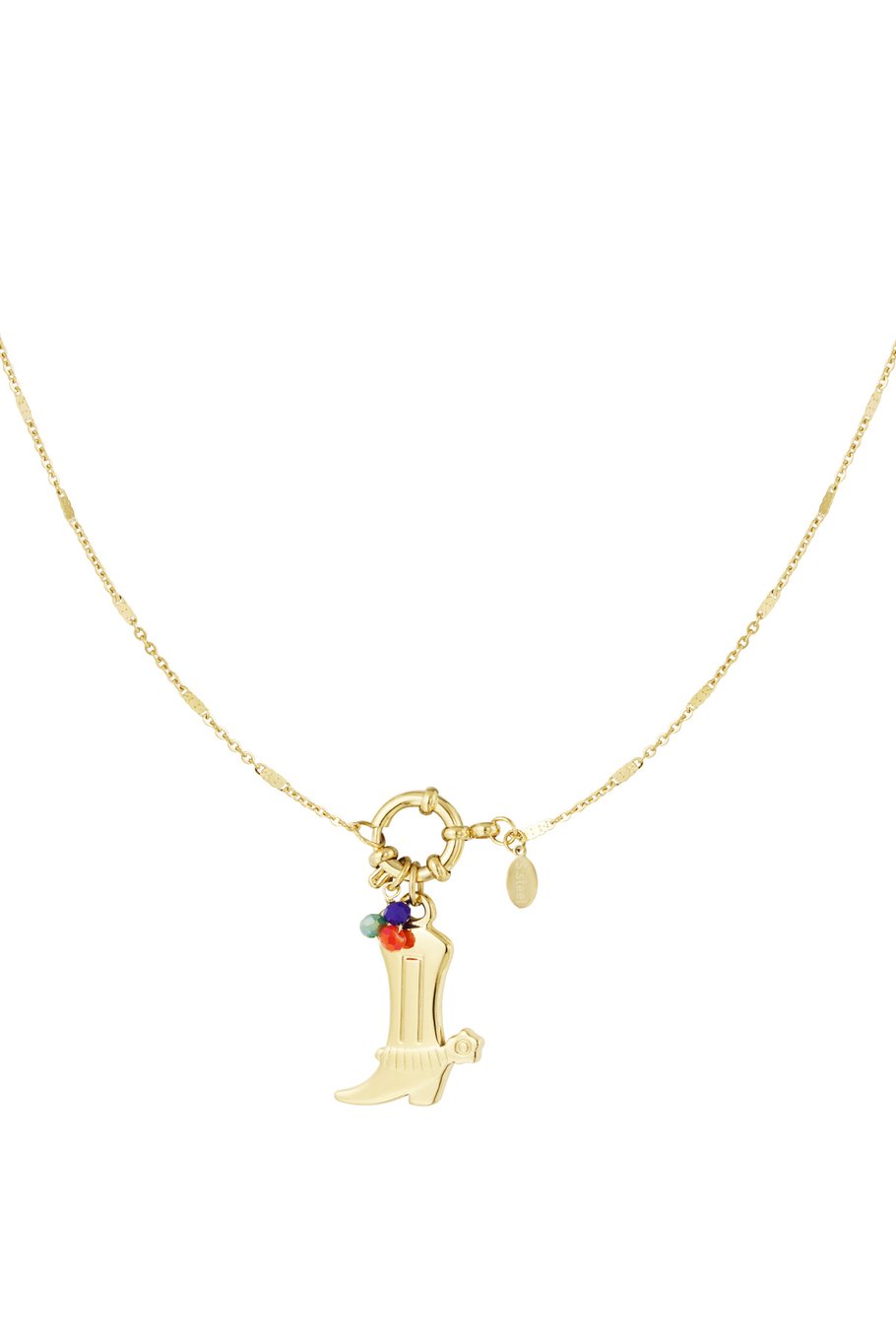 Charm necklace cowboy boots - Gold color 
