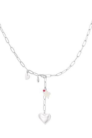 Necklace clover to my heart - Silver Color color h5 