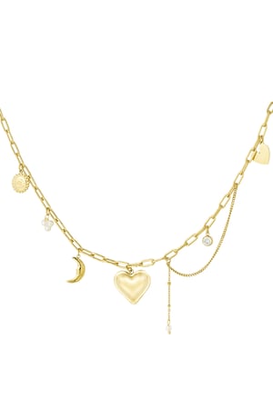 Charm-Halskette „Amore More“ – Goldfarben h5 