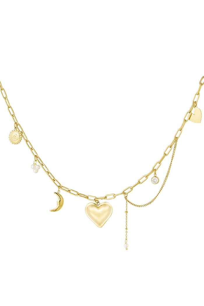 Charm-Halskette „Amore More“ – Goldfarben 