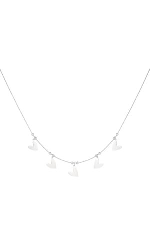 Heart to heart necklace - Silver Color color h5 