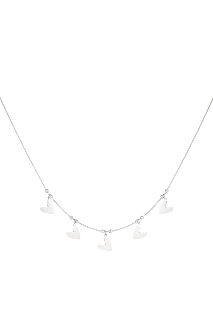 Heart to heart necklace - Silver Color color 