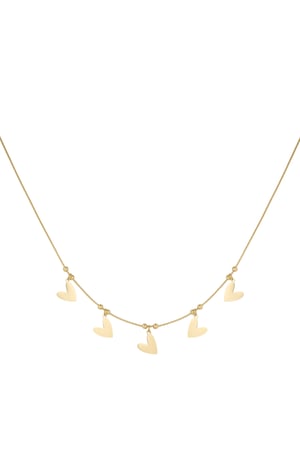 Heart to heart necklace - Gold color h5 