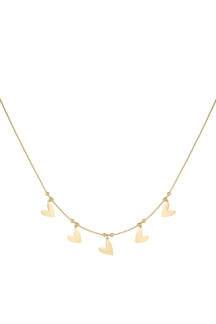 Heart to heart necklace - Gold color 