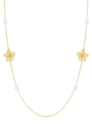 Blossom pearl necklace - Gold color h5 