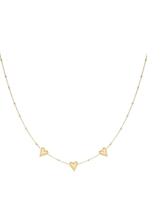 Triple love necklace - Gold color h5 