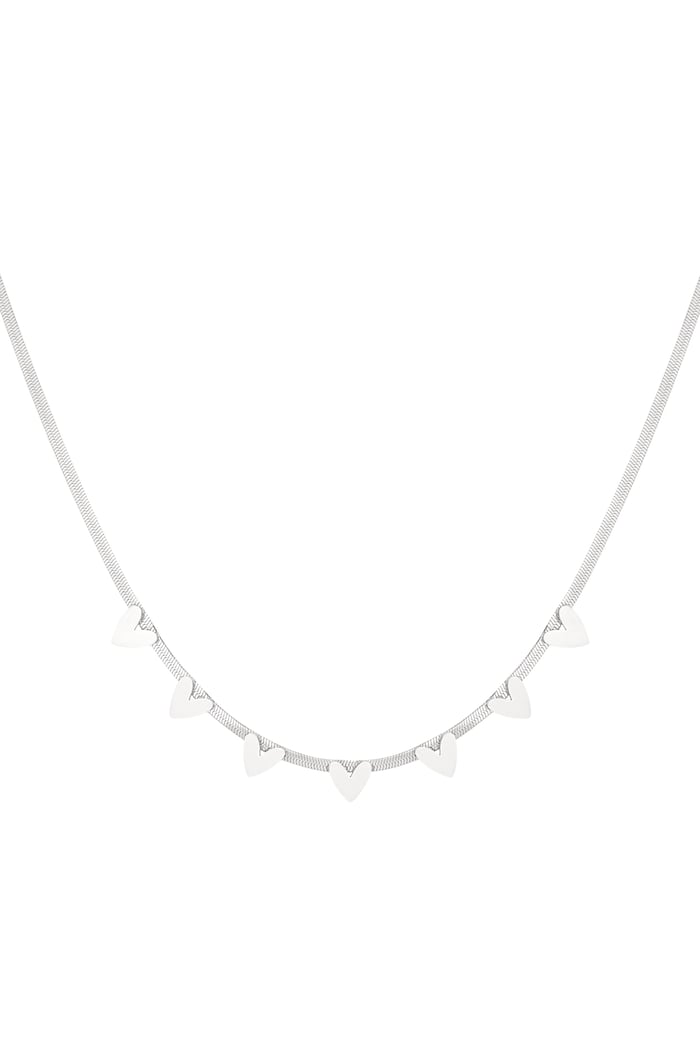 Heart party necklace - Silver Color color 