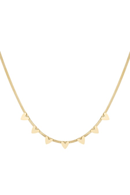 Collar de fiesta con forma de corazón - dorado 2