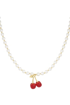 Cherry on top necklace - Gold color h5 