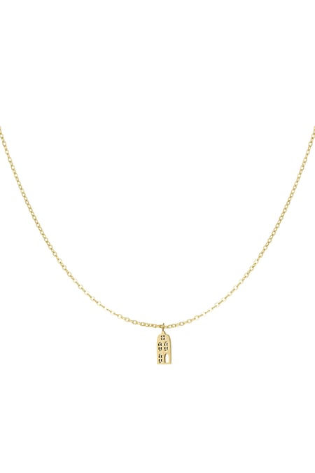 Amsterdam house necklace - Gold color