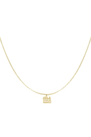 Canal house necklace - Gold color h5 