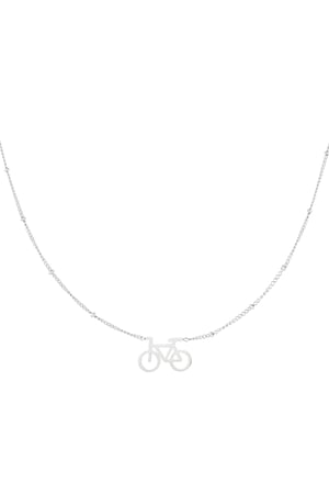 Cycle chic necklace - Silver Color color h5 