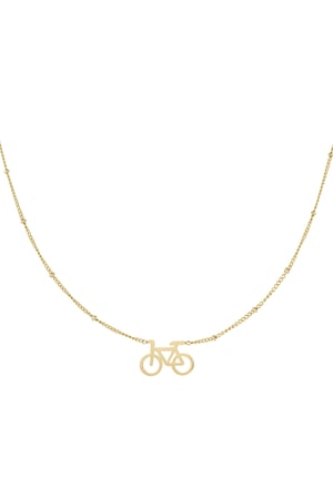 Cycle chic necklace - Gold color h5 