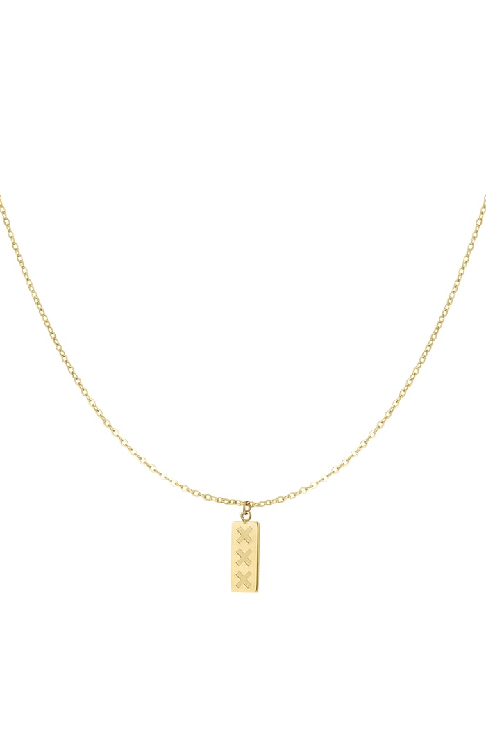 Amsterdam X necklace - Gold color 