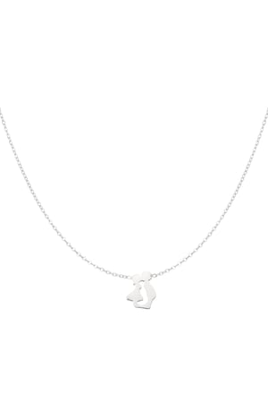 Dutch kiss necklace - Silver Color color h5 