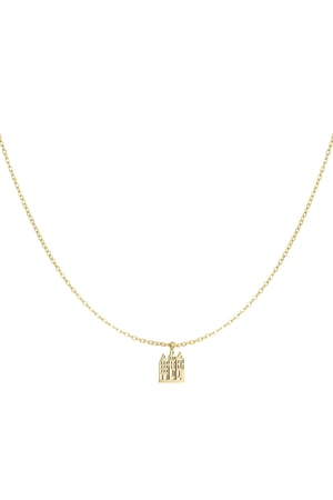 Canal house necklace - Gold color h5 