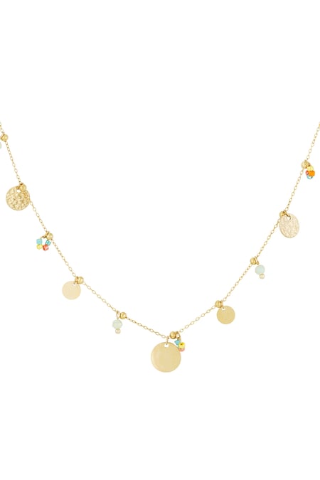 Color pop coins necklace - Gold color 2