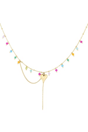 Necklace love wins - Gold color h5 