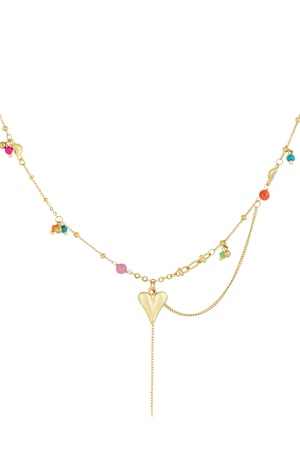 Necklace love party - Gold color h5 