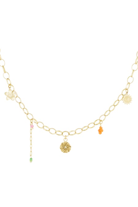 Spring charms necklace - Gold color 2