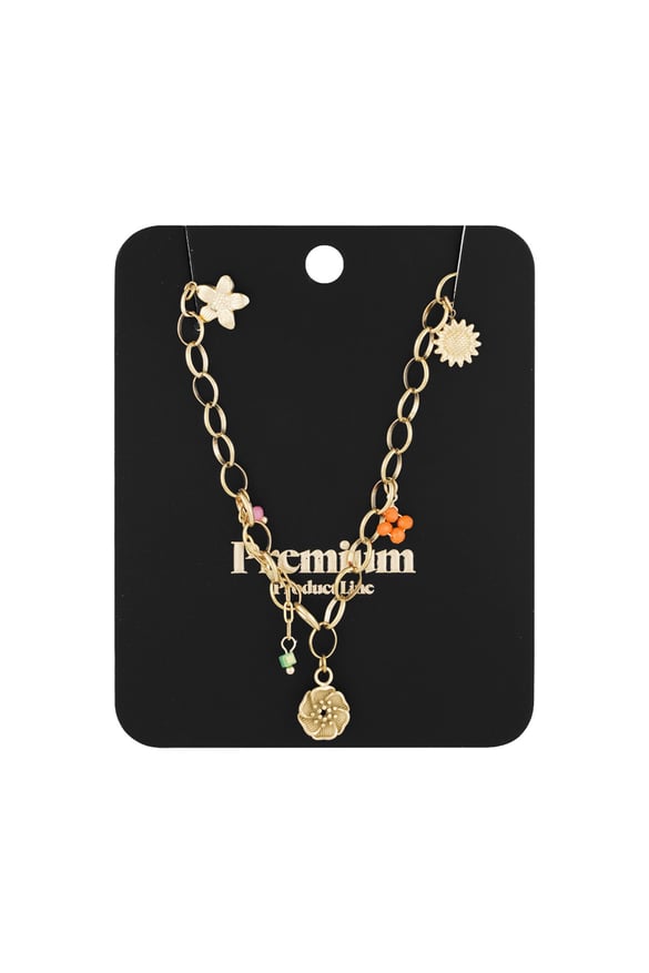 Spring charms necklace - Gold color 2
