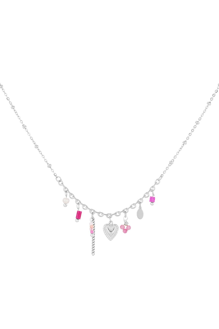Pinke Fiesta-Halskette – Goldfarben