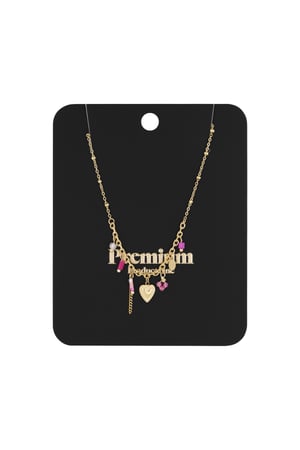 Pink fiesta necklace - Gold color h5 Picture3