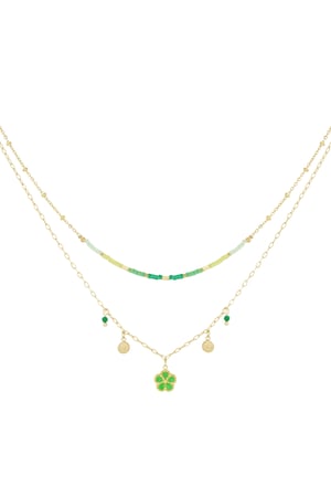 Necklace green dream - Gold color h5 