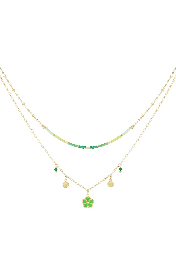 Necklace green dream - Gold color 