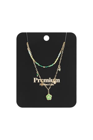 Necklace green dream - Gold color h5 Picture3