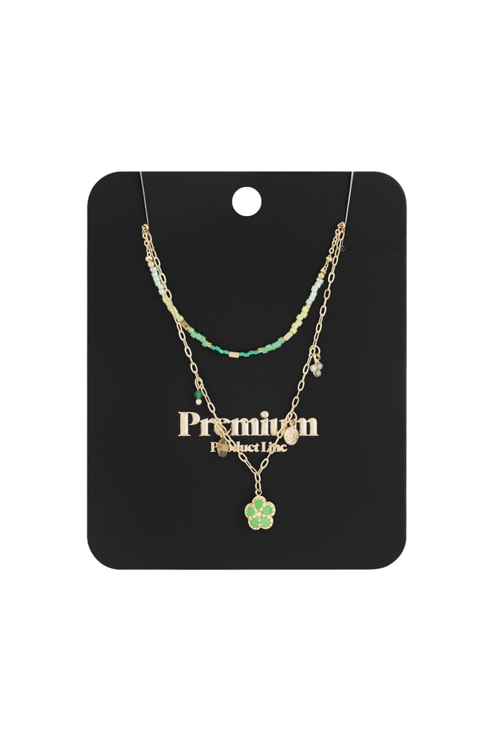 Necklace green dream - Gold color Picture3