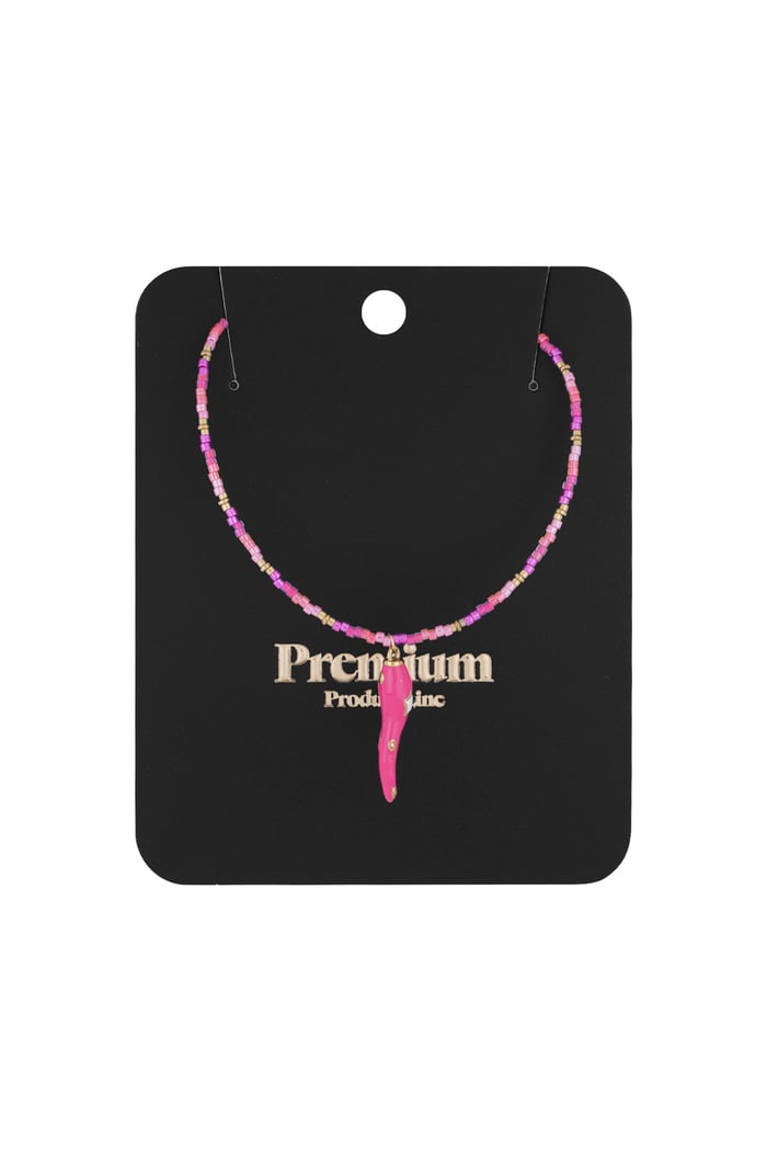 Hot pepper necklace - Fuchsia Picture3