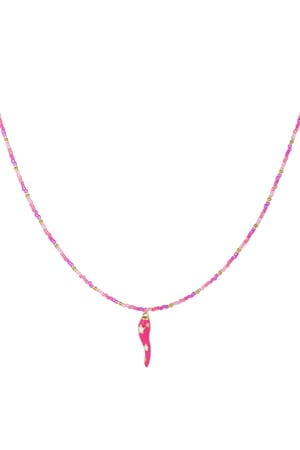 Hot pepper necklace - Fuchsia h5 