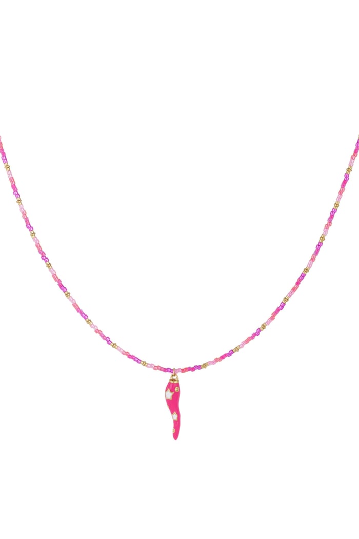 Hot pepper necklace - Fuchsia 