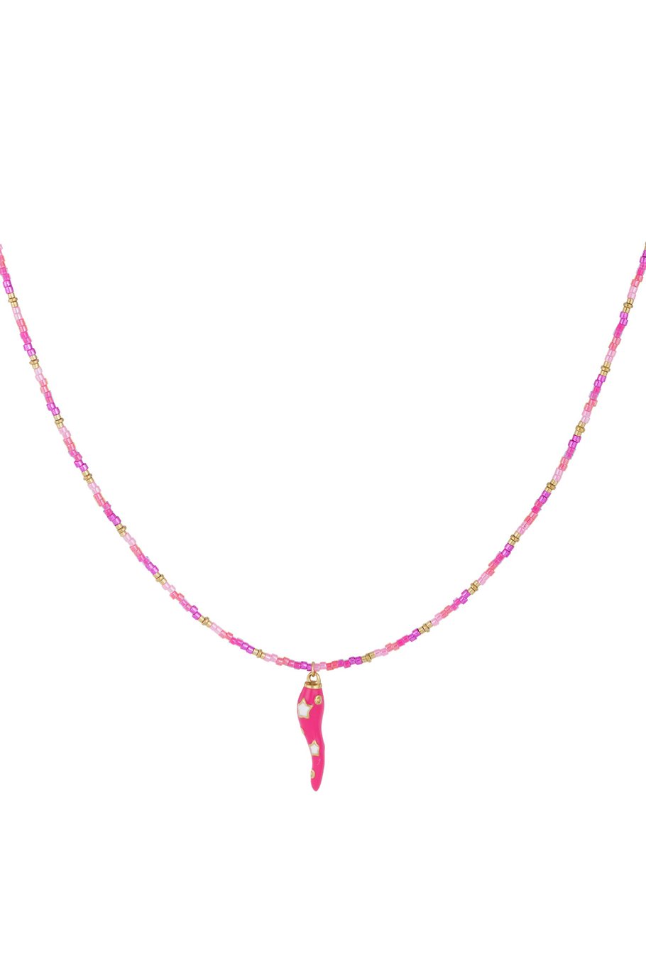 Hot pepper necklace - Fuchsia