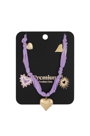 Necklace heart overdose - Lilac h5 Picture3