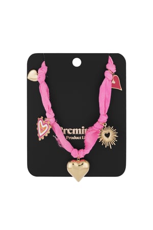 Necklace heart overdose - Fuchsia h5 Picture3