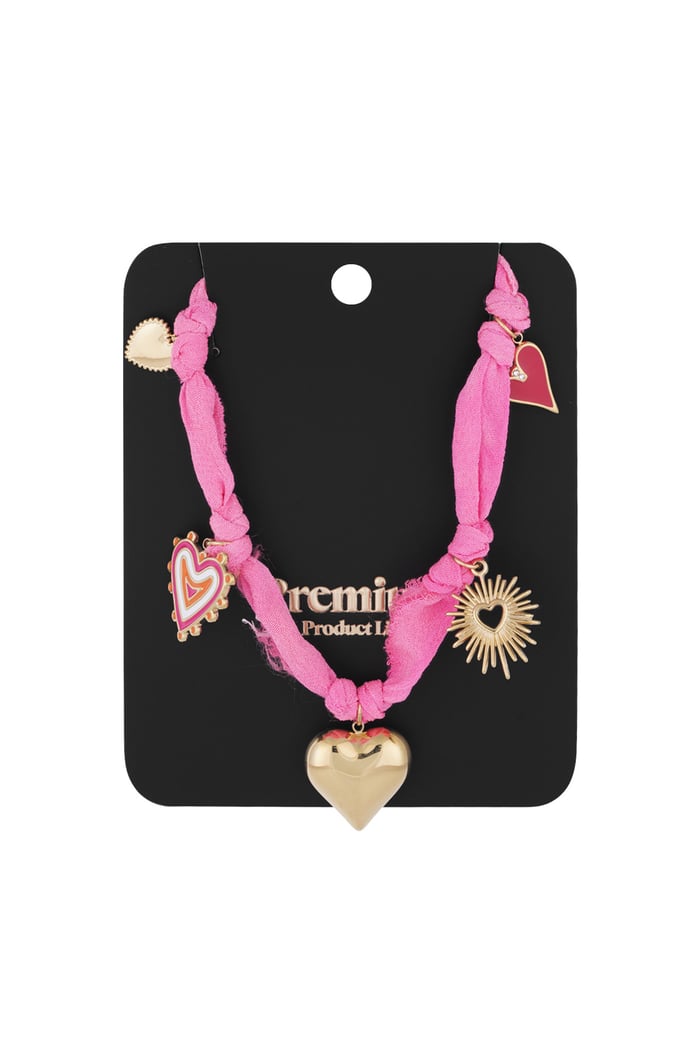 Necklace heart overdose - Fuchsia Picture3