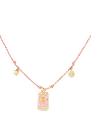 Aurora necklace - Pink & gold color h5 