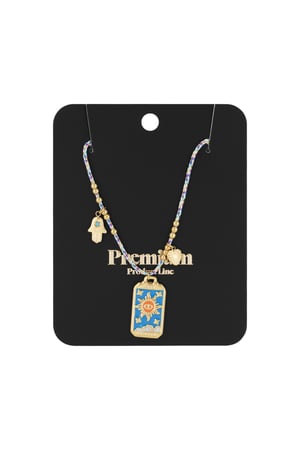 Aurora necklace - Blue & gold color h5 Picture3