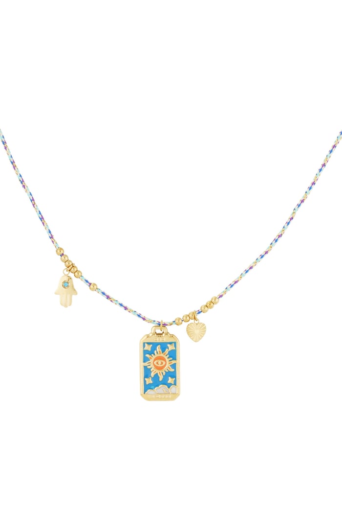 Aurora necklace - Blue & gold color 