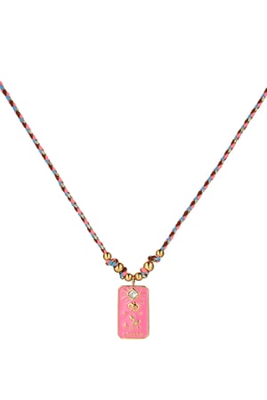 Necklace roses & roll - Fuchsia h5 