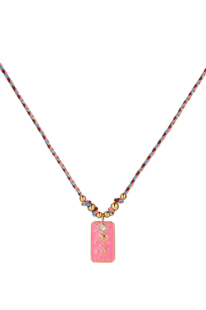 Necklace roses & roll - Fuchsia 