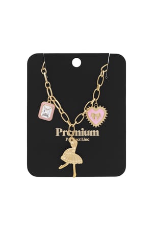 Charm necklace colorful dancer - Rose gold color h5 Picture3