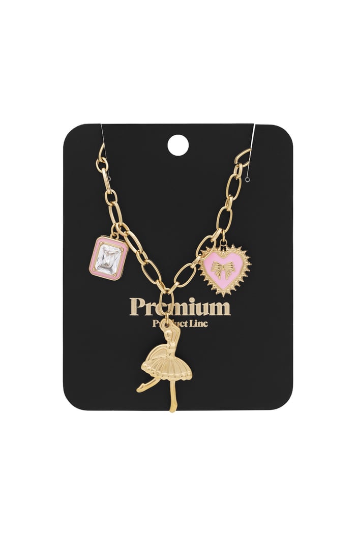 Charm necklace colorful dancer - Rose gold color Picture3