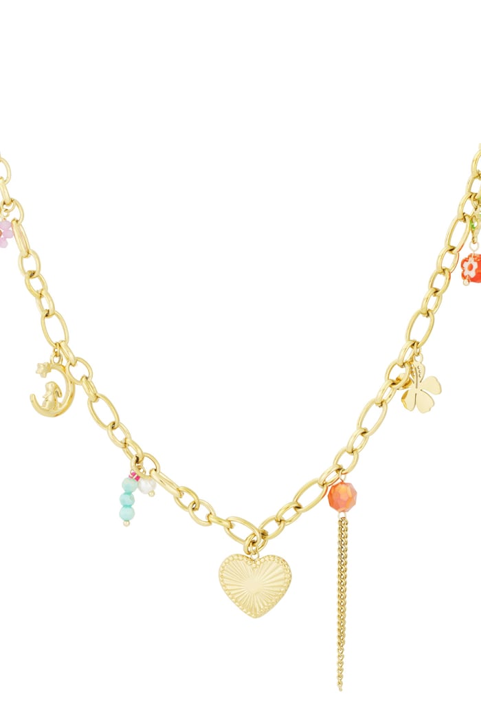 Charm necklace loop dreams - Gold color 