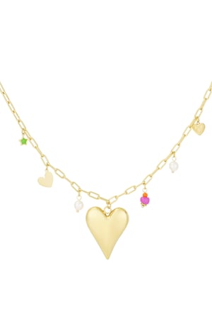 Charm necklace love moment - Gold color h5 