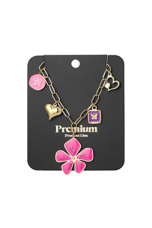 Floral fusion necklace - Gold color h5 Picture3